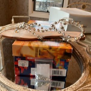 Clear Jeffery Campbell sandals with extra jewels.  Never worn.